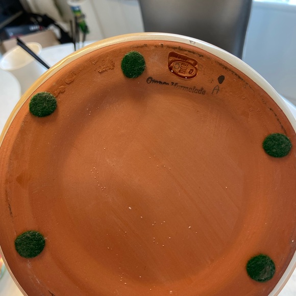 Mackenzie Childs Morning Glory Globe Orange Canister with Lid RARE!!! - Picture 3 of 5